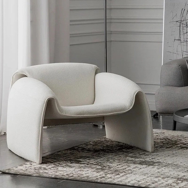 28.35" Wide Scandinavian Style Single Sofa Chair Velvet Arm Chair