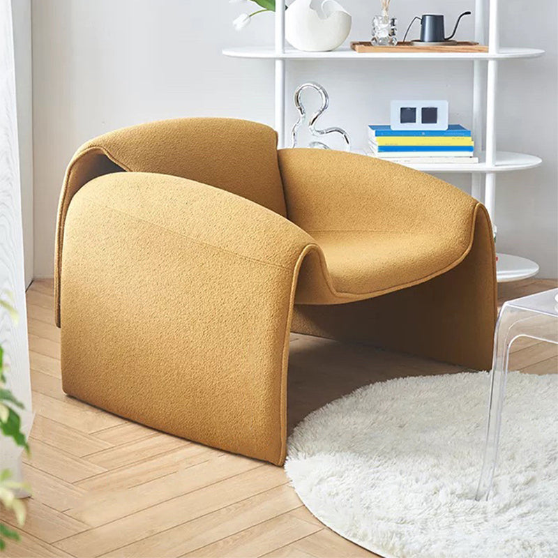 28.35" Wide Scandinavian Style Single Sofa Chair Velvet Arm Chair