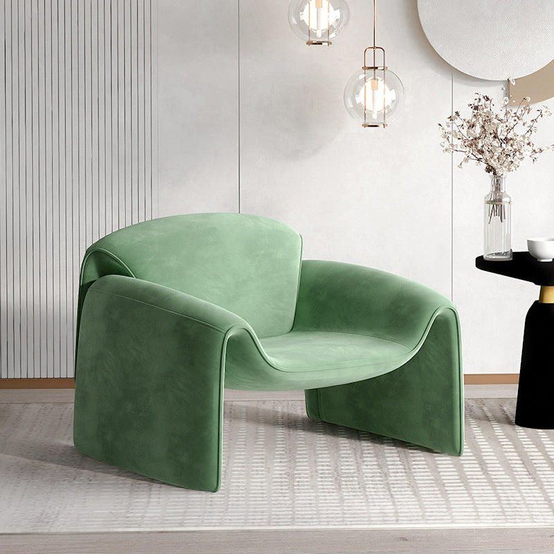 28.35" Wide Scandinavian Style Single Sofa Chair Velvet Arm Chair
