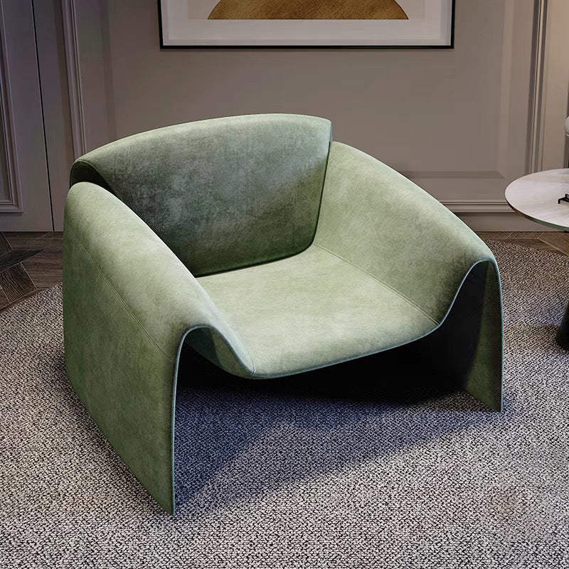 28.35" Wide Scandinavian Style Single Sofa Chair Velvet Arm Chair