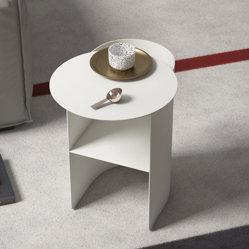 Mid-Century Modern Iron Coffee Table Pedestal Cocktail Table for Living Room