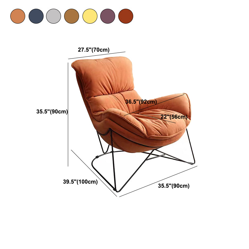 Contemporary Rocking Chair Fabric Upholstered Metal Frame Indoor Rocking Chair