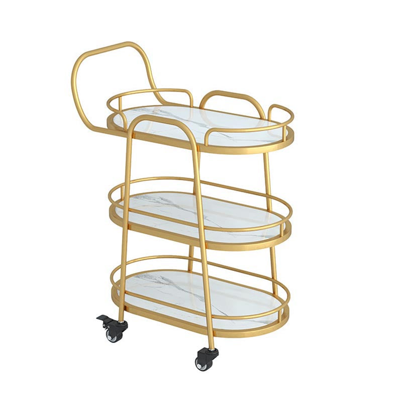 33.46" High Modern Prep Table Rolling Stone Prep Table for Home
