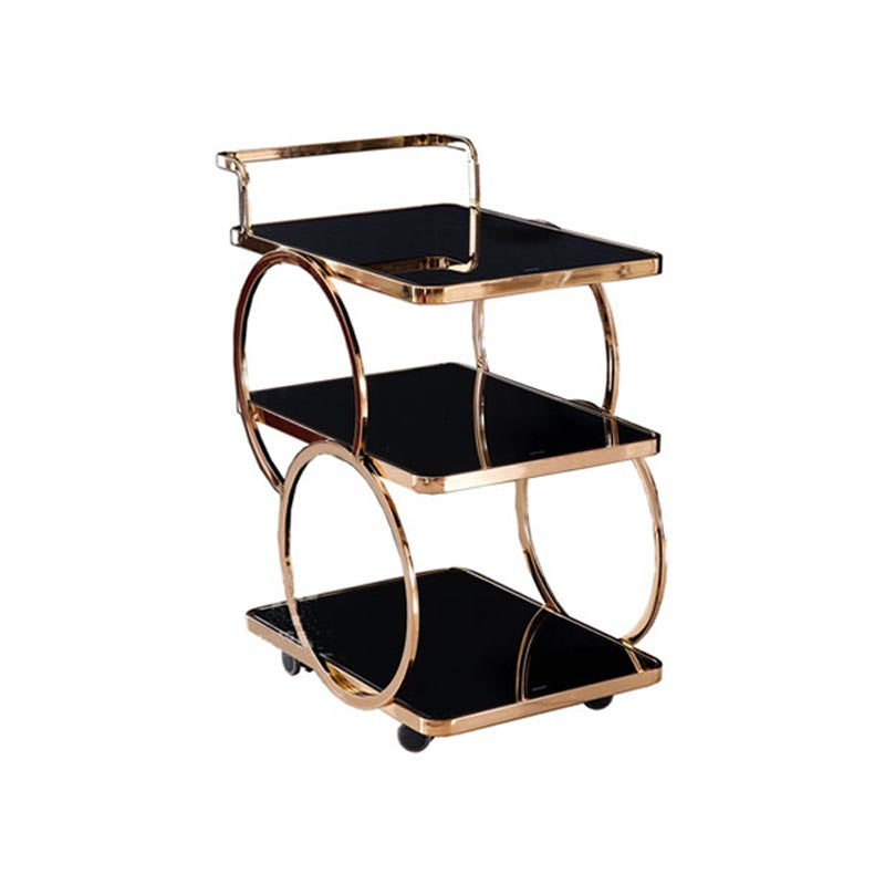 33.07" High Modern Prep Table Rolling Metal Prep Table for Home