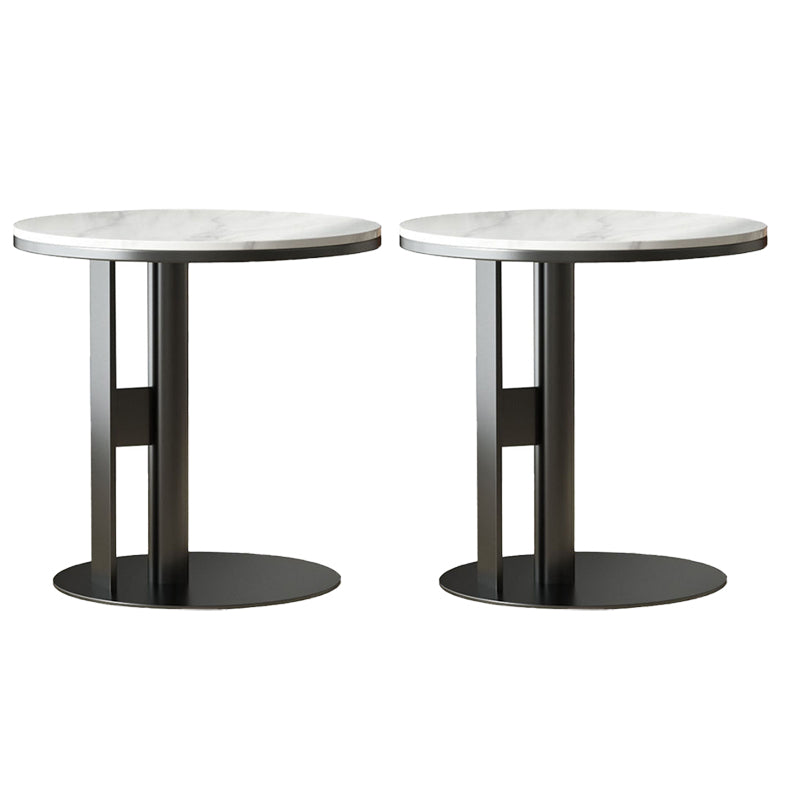 Minimalist Slate Side End Table Pedestal Side End Table for Living Room