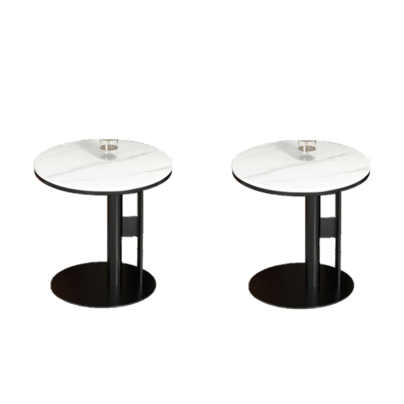 Minimalist Slate Side End Table Pedestal Side End Table for Living Room