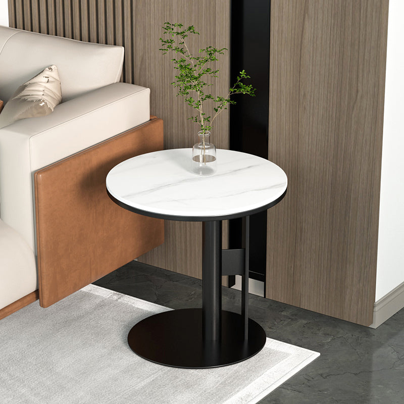 Minimalist Slate Side End Table Pedestal Side End Table for Living Room