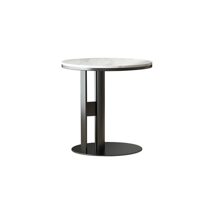 Minimalist Slate Side End Table Pedestal Side End Table for Living Room
