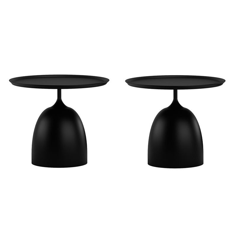 Minimalist Metal Side End Table Mid-Century Pedestal Side End Table