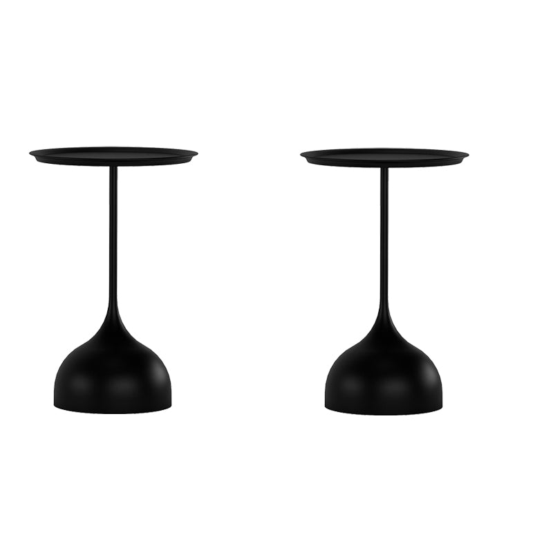 Minimalist Metal Side End Table Mid-Century Pedestal Side End Table