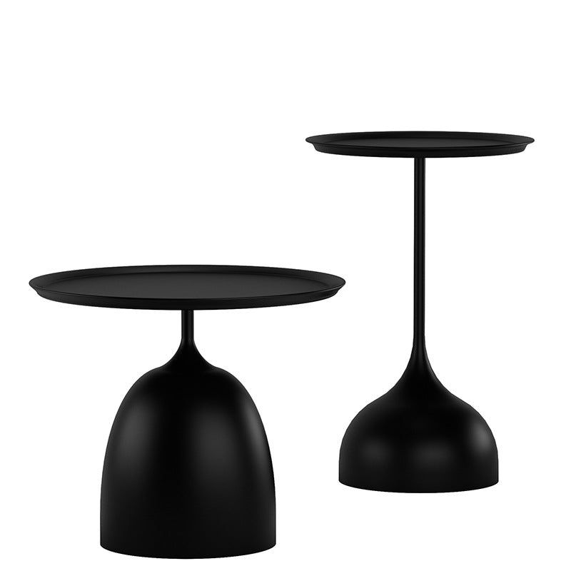 Minimalist Metal Side End Table Mid-Century Pedestal Side End Table