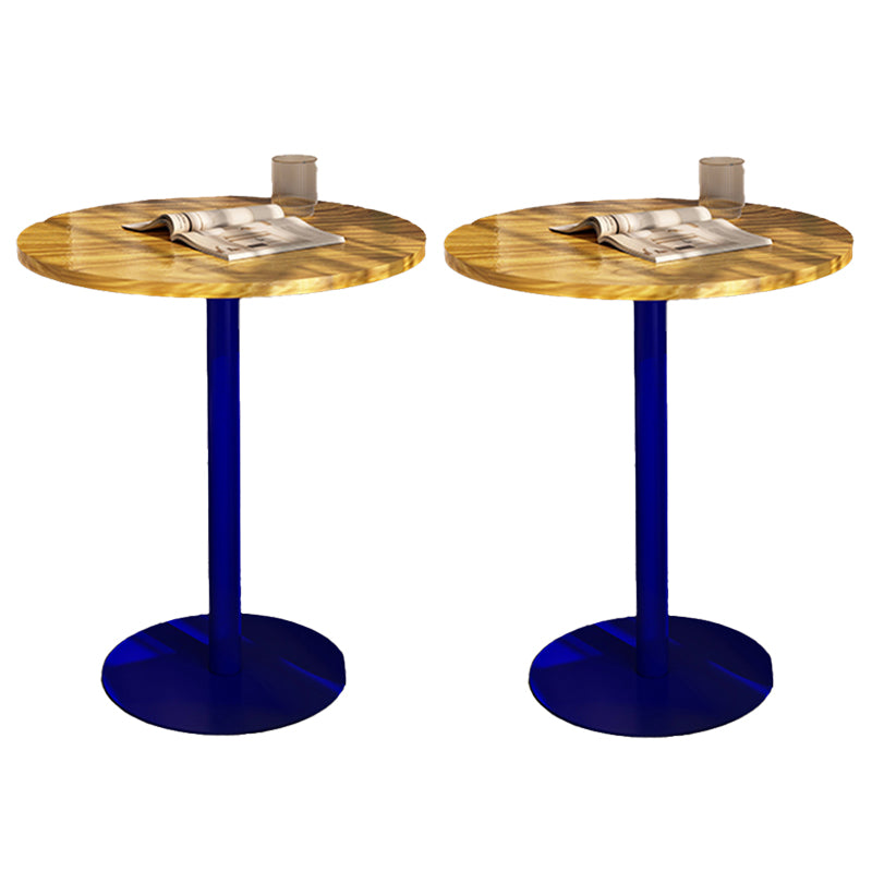 Round Pedestal End Table Minimalist Wood Side End Table for Living Room