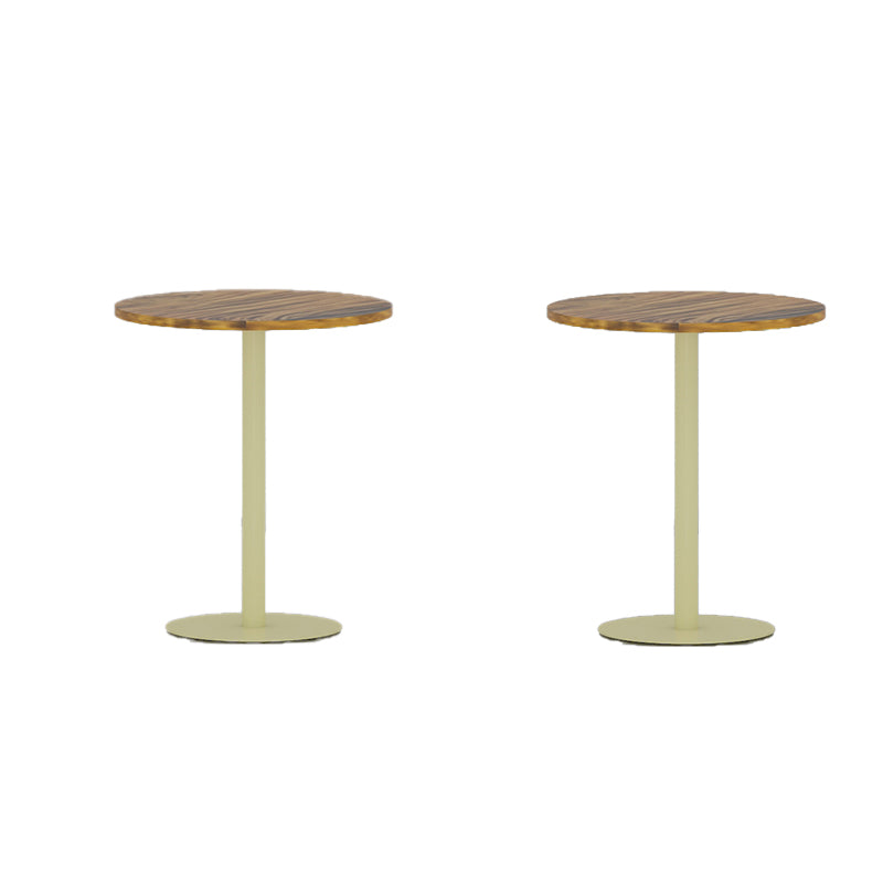 Round Pedestal End Table Minimalist Wood Side End Table for Living Room
