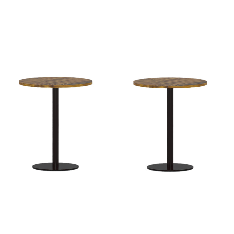 Round Pedestal End Table Minimalist Wood Side End Table for Living Room