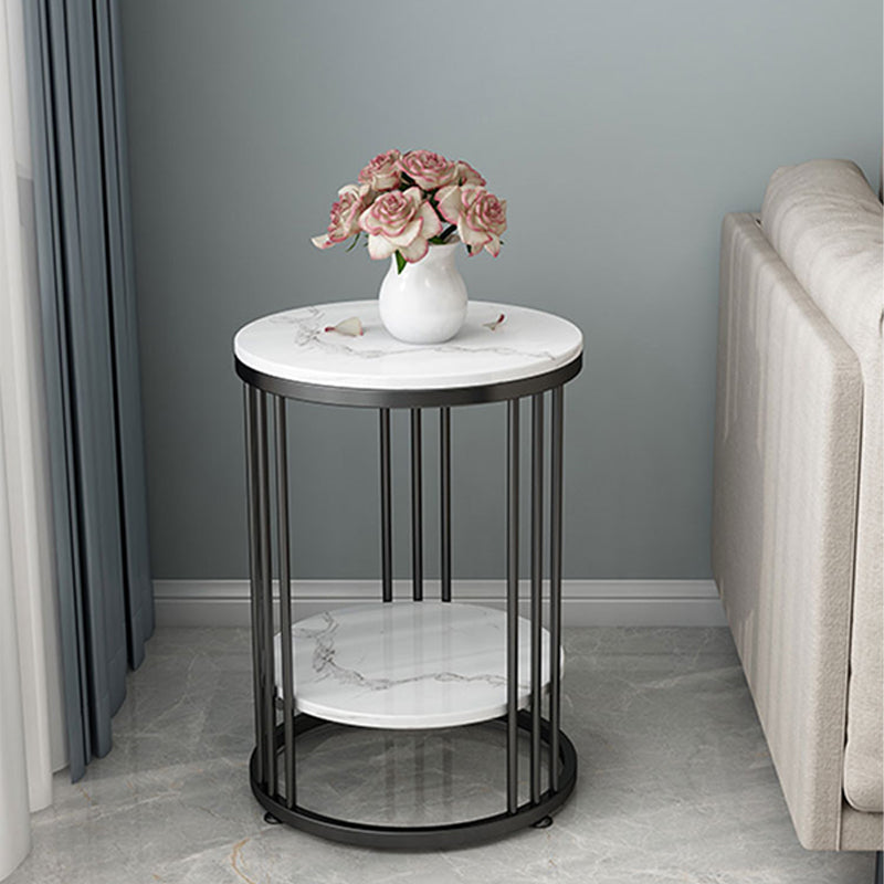 Minimalist Round Corner Table Frame Sofa Side Table for Living Room