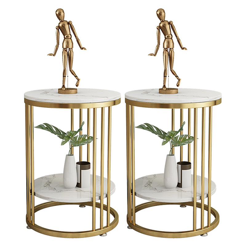 Minimalist Round Corner Table Frame Sofa Side Table for Living Room