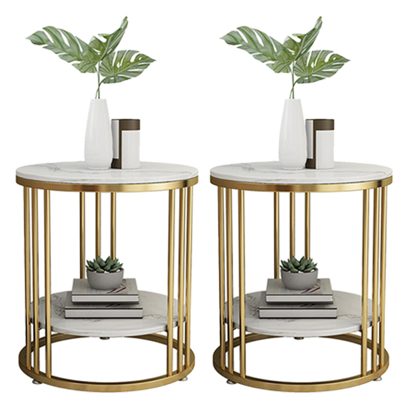 Minimalist Round Corner Table Frame Sofa Side Table for Living Room