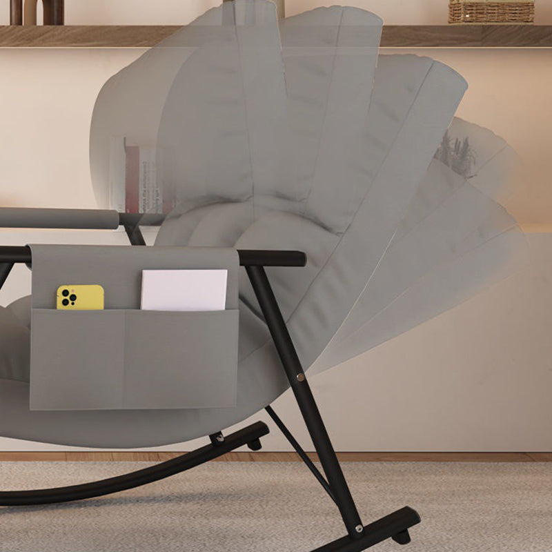 Modern Rocker Chair Upholstered Zero Gravity Button-Tufted Rocking Accent Chair