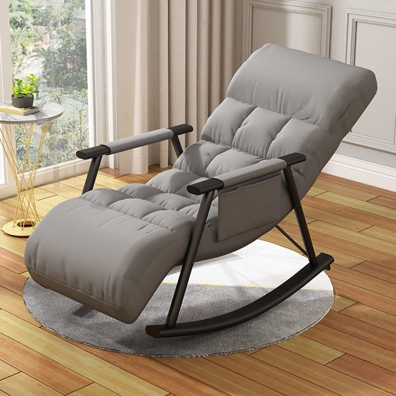 Modern Rocker Chair Upholstered Zero Gravity Button-Tufted Rocking Accent Chair