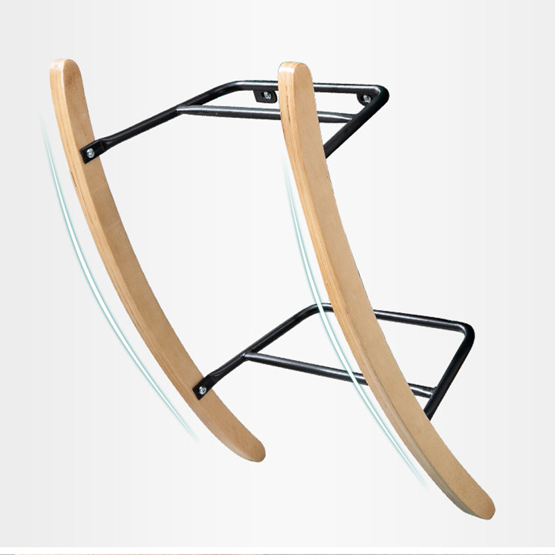 Modern Rocker Chair Upholstered Dark Legs Glider Button-Tufted