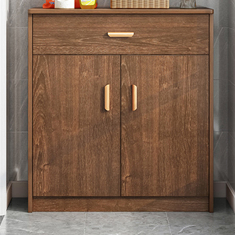 Modern Rectangle Chest Wood Bar Pulls Side Cabinet With Doors