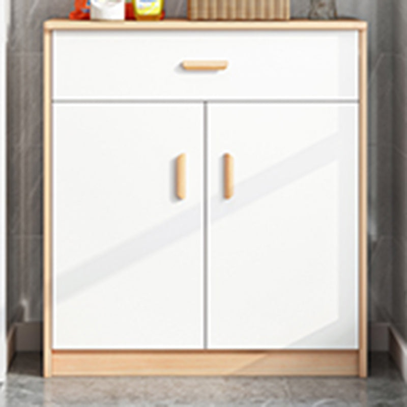 Modern Rectangle Chest Wood Bar Pulls Side Cabinet With Doors