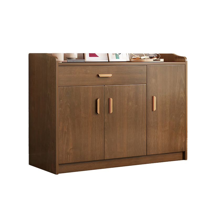 Modern Rectangle Chest Wood Bar Pulls Side Cabinet With Doors