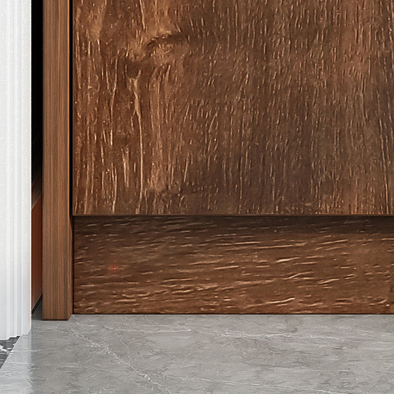 Modern Rectangle Chest Wood Bar Pulls Side Cabinet With Doors