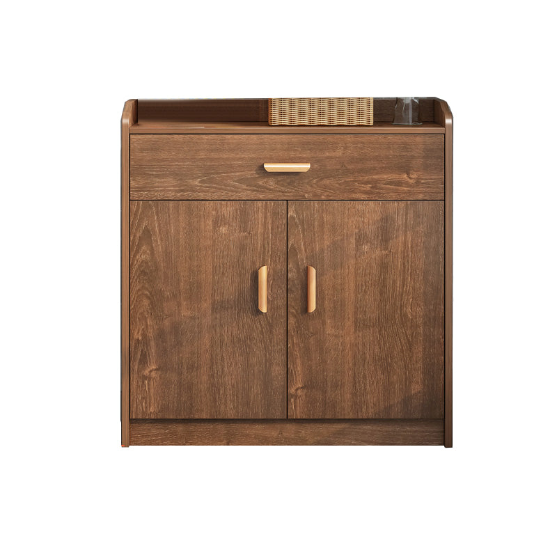 Modern Rectangle Chest Wood Bar Pulls Side Cabinet With Doors
