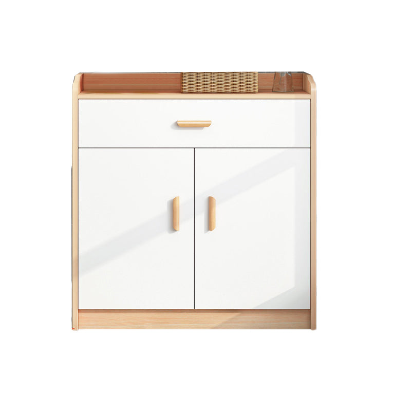 Modern Rectangle Chest Wood Bar Pulls Side Cabinet With Doors