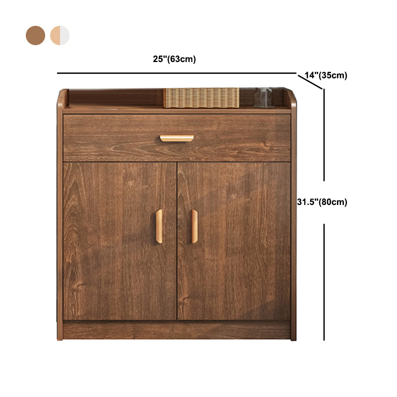Modern Rectangle Chest Wood Bar Pulls Side Cabinet With Doors