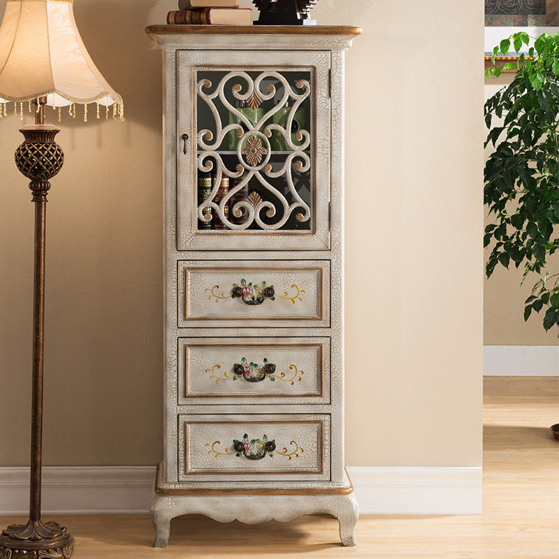 Modern Rectangle Chest Wood Bracket Legs Side Cabinet With Doors