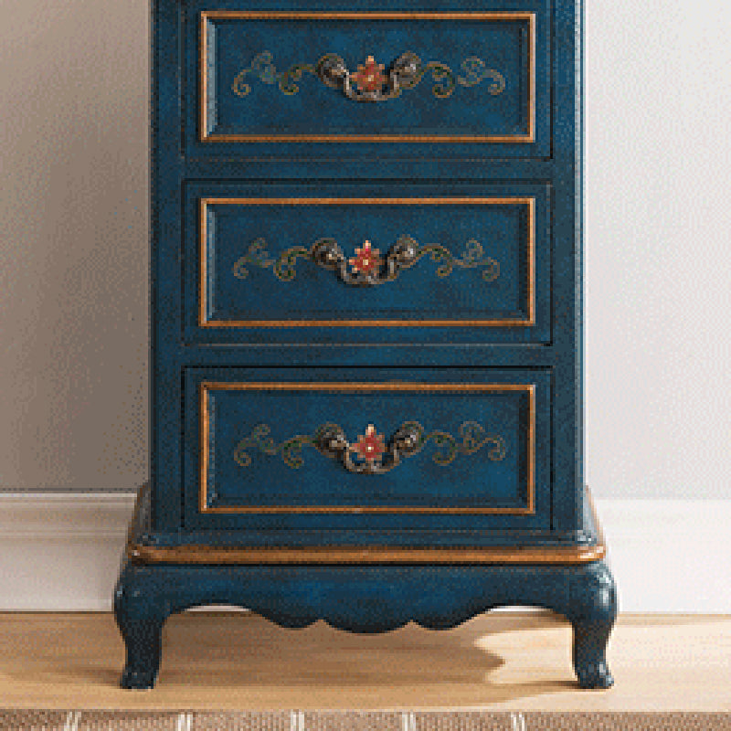 Modern Rectangle Chest Wood Bracket Legs Side Cabinet With Doors