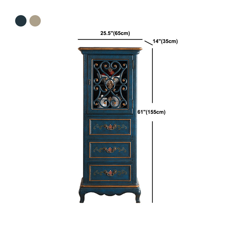 Modern Rectangle Chest Wood Bracket Legs Side Cabinet With Doors