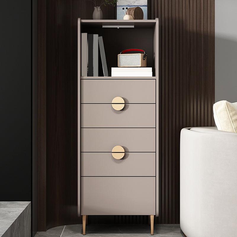 Modern Rectangle Chest Wood Straight Legs Side Cabinet with Drawer