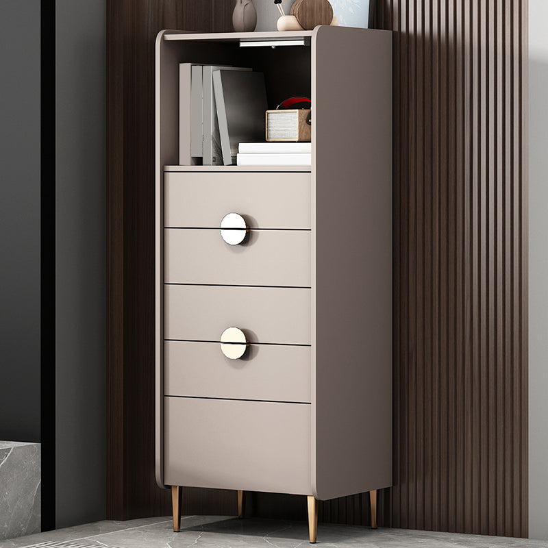 Modern Rectangle Chest Wood Straight Legs Side Cabinet with Drawer