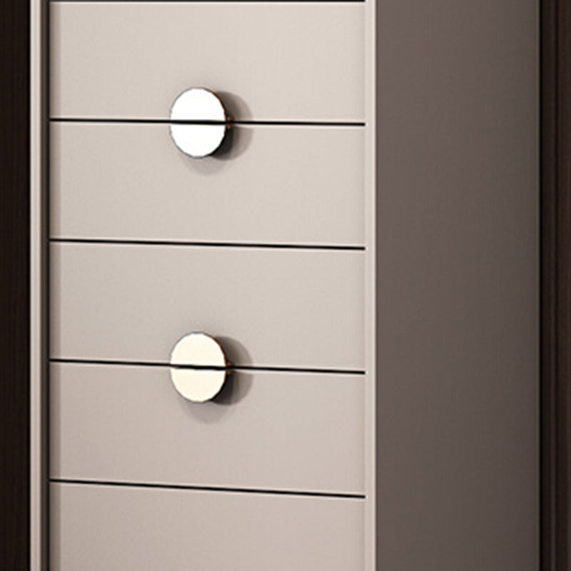 Modern Rectangle Chest Wood Straight Legs Side Cabinet with Drawer