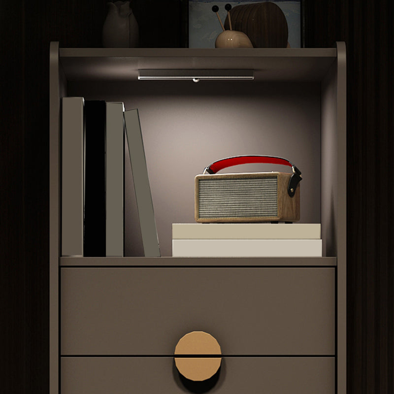 Modern Rectangle Chest Wood Straight Legs Side Cabinet with Drawer