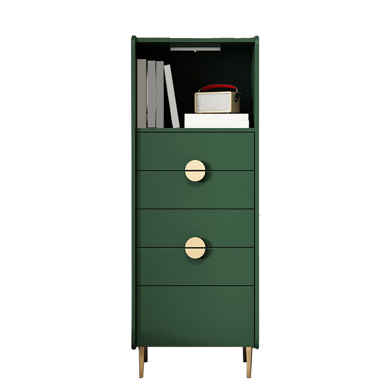 Modern Rectangle Chest Wood Straight Legs Side Cabinet with Drawer