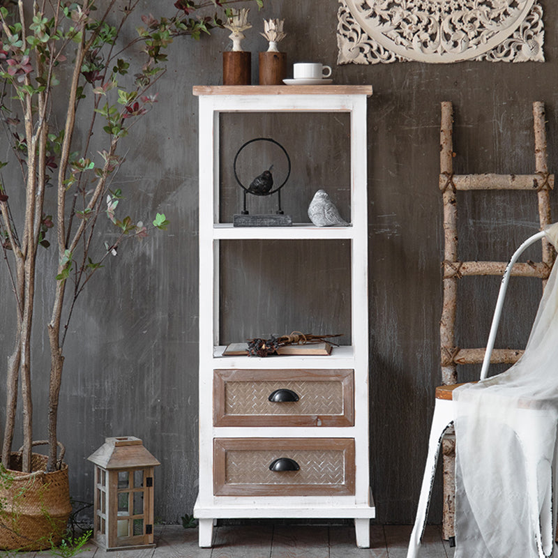 Contemporary 13.8" Wide Wooden Chest, Rectangle Accent Cabinet with Drawer