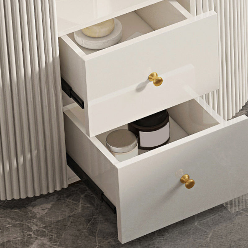 Slate Top Glam Make-up Vanity 4 Drawer Vanity Dressing Table Set