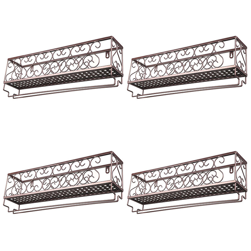 Metal Modern Wine Shelf with Bottle Stemware Holder Wall Mounted Wine Racks