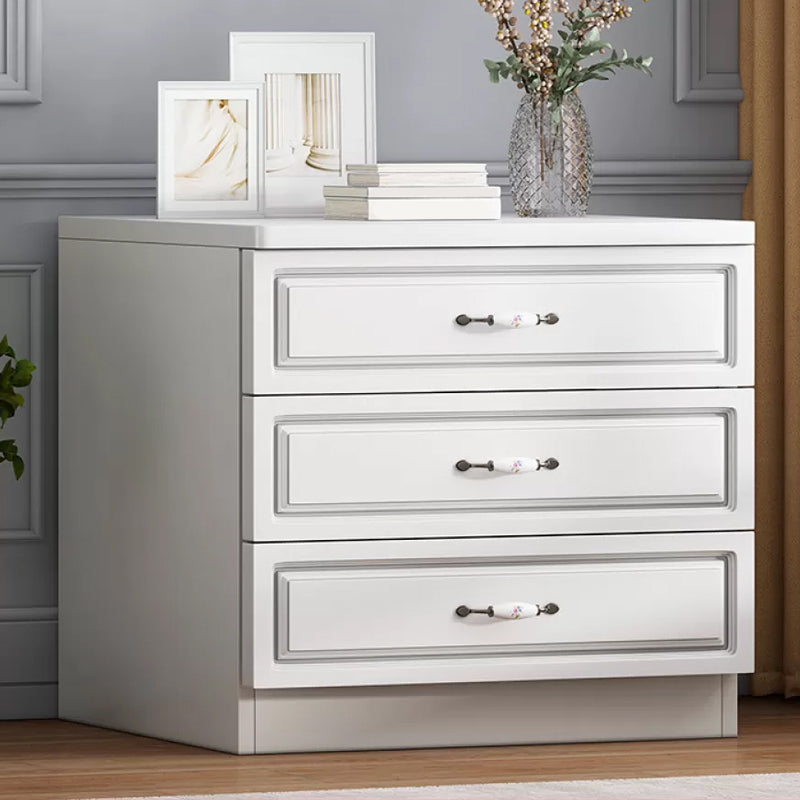 Contemporary Storage Chest White Wood Vertical Dresser for Bedroom