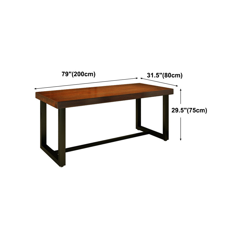 Industrial Dinning Table with Wood Rectangle Dining Table for Kitchen