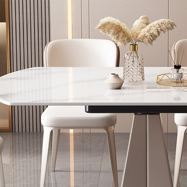 Sintered Stone Top Table Pedestal Dining Table for Home Kitchen Dinner