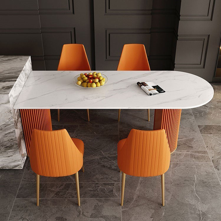 Traditional Luxury Dining Table White Top Specialty Dining Table for Home