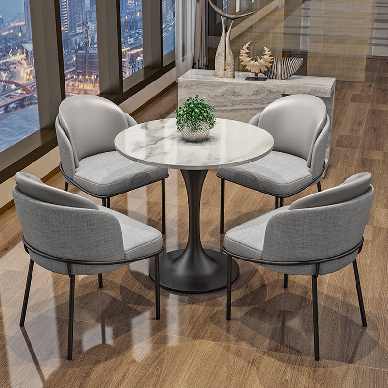 Modern Round Dining Table Artificial Marble Tulip Table for Dining Room