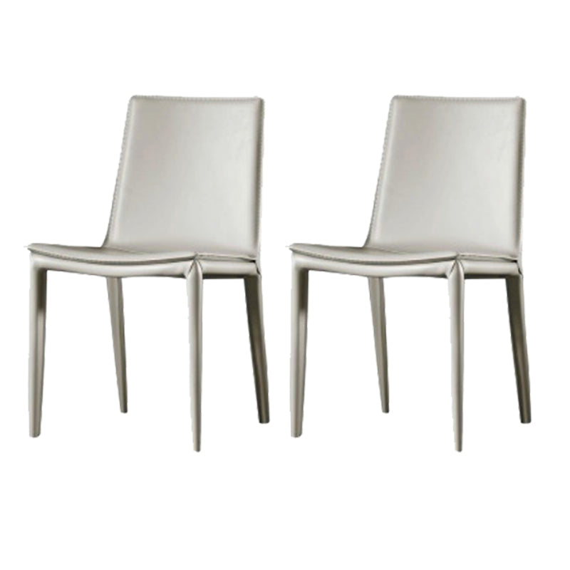Faux Leather Dining Chairs Contemporary Armless Dining Chairs
