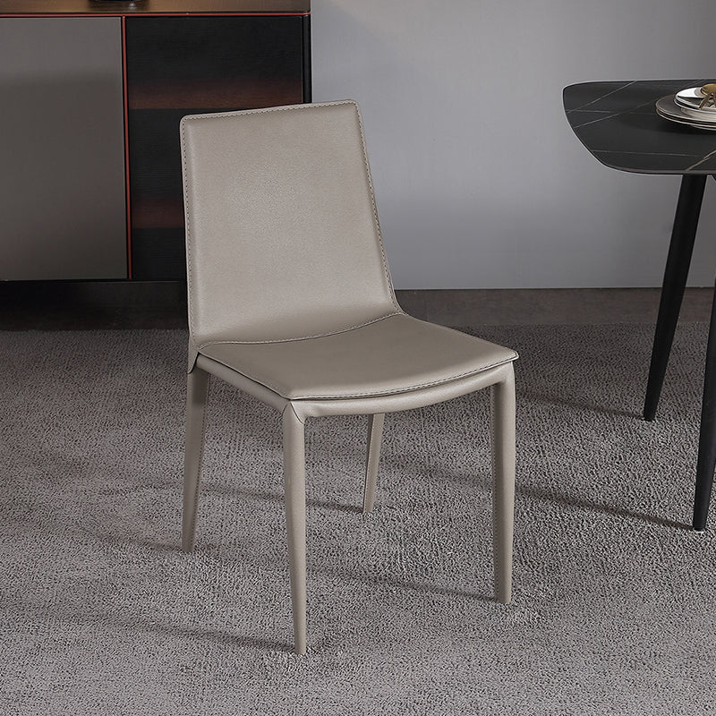 Faux Leather Dining Chairs Contemporary Armless Dining Chairs