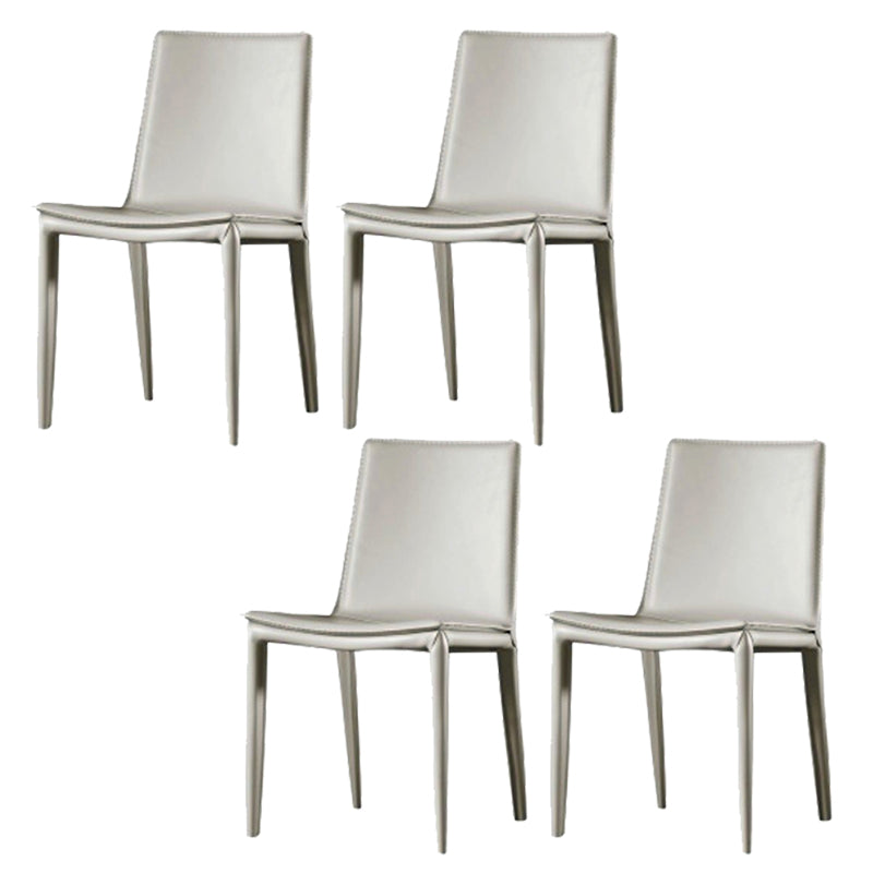 Faux Leather Dining Chairs Contemporary Armless Dining Chairs